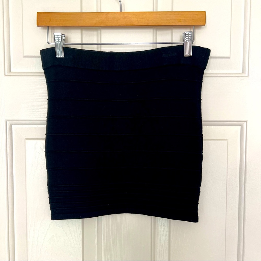 Charlotte Russe Black Bodycon Sweater Skirt
